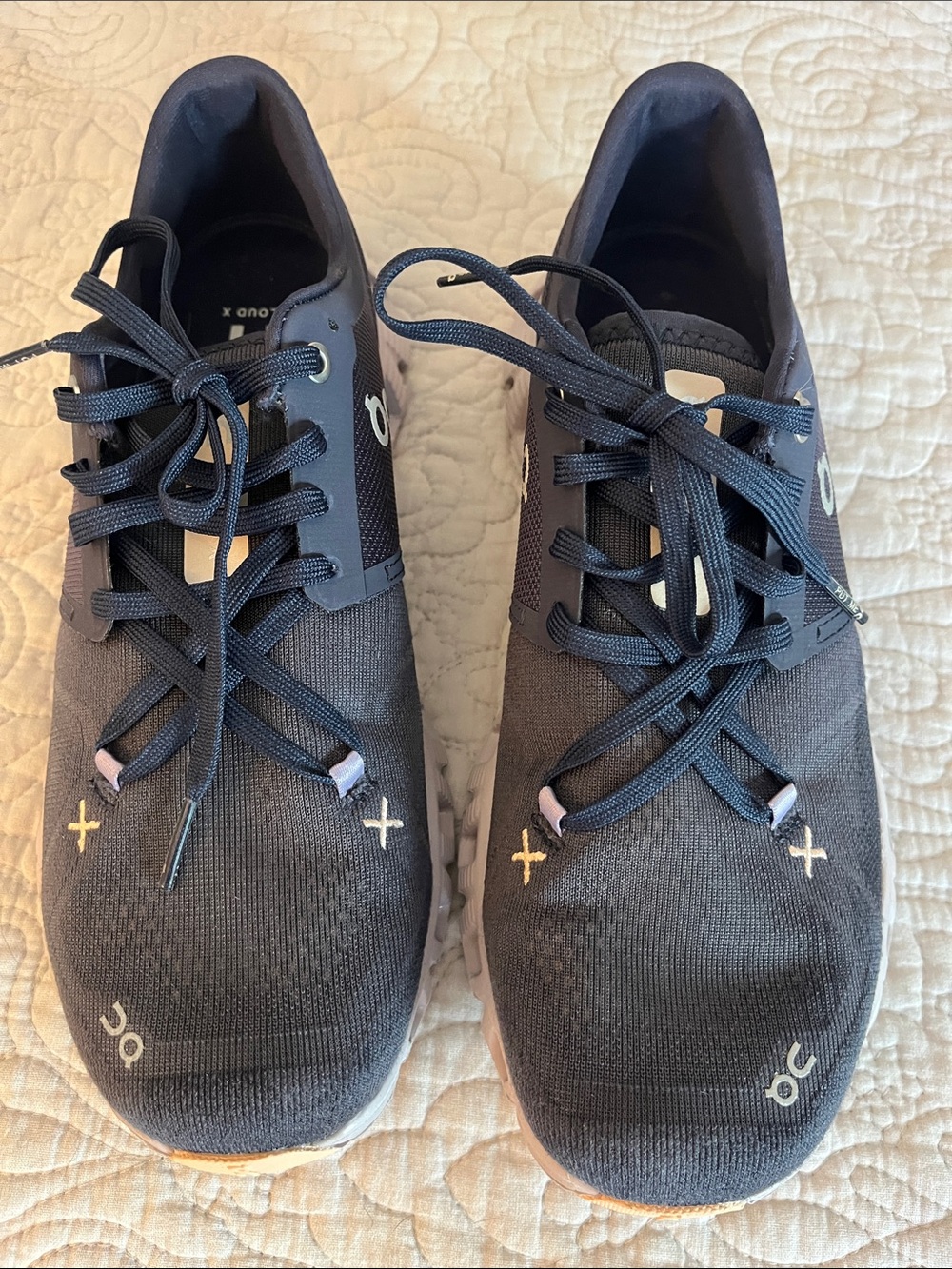 On Cloud X Women’s Athletic Shoes in Navy and and Plum